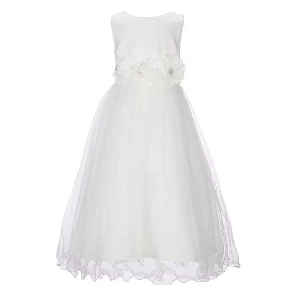 White First Communion or Flower Girl Dress
